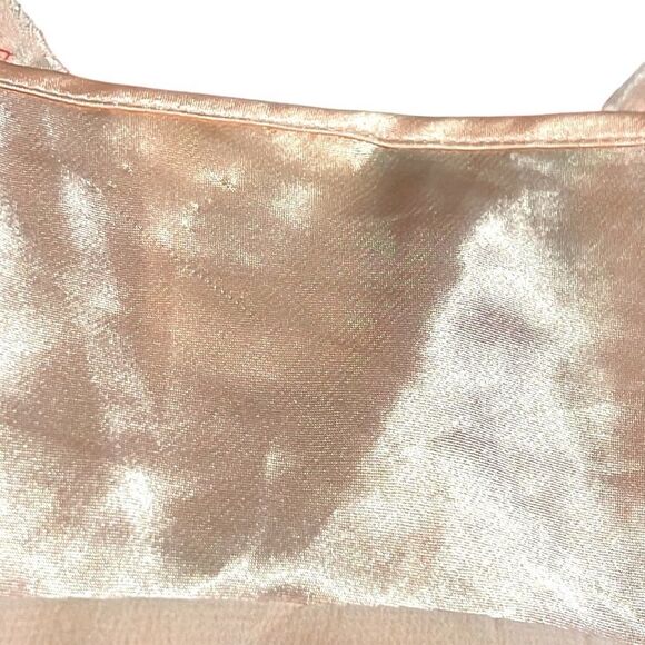 Y2K Babydoll Tank Woman's Size 16/18 Camisole Split Bodice Lace Satin Sleepwear - Picture 9 of 9